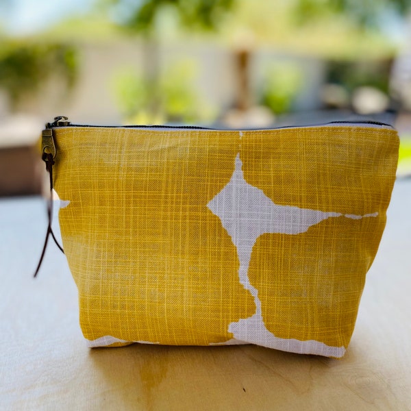 Yellow Cosmetic Bag Etsy