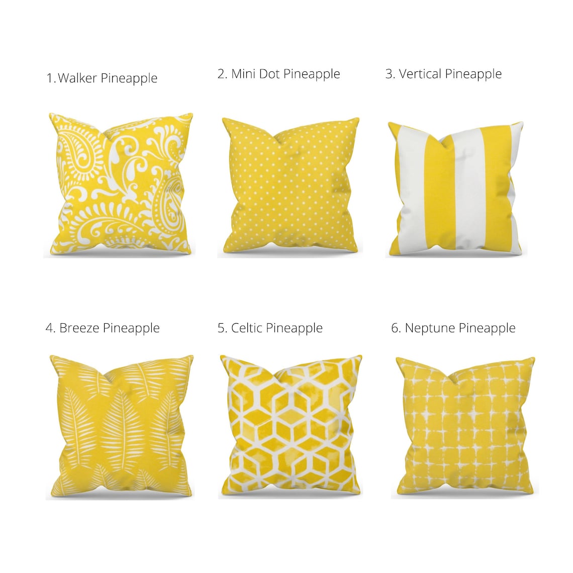 Yellow Outdoor Pillow Cover Outdoor Decor Patio Pillow Etsy