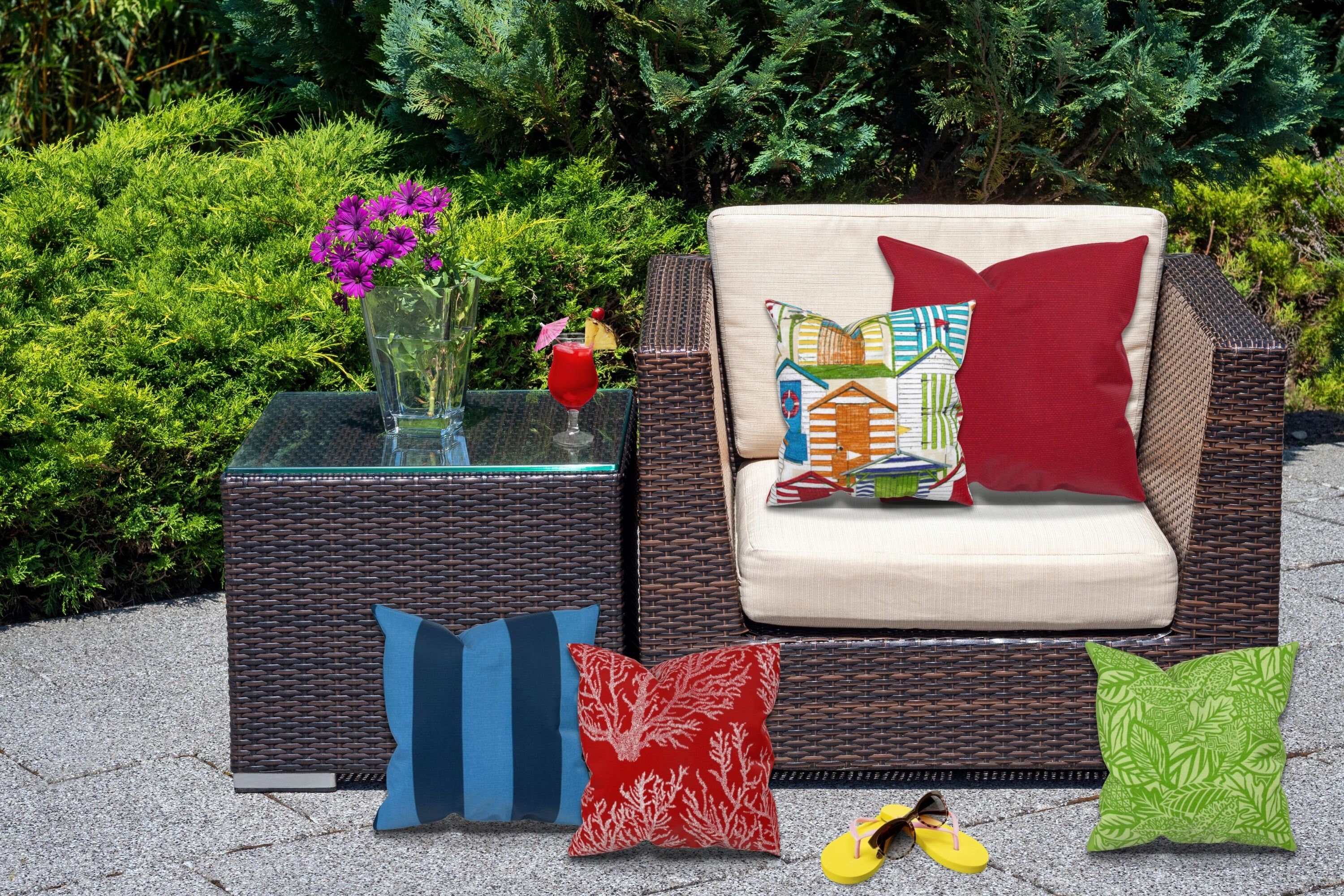 Tropical Outdoor Pillow Cover for Beach House Decor Coral Etsy