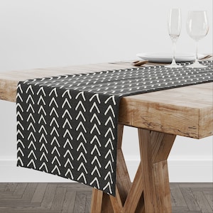 Black Arrow Table Runner for Dining Table and Kitchen Table, Modern Farmhouse Kitchen Decor, Event Decor for Wedding and Birthday Party