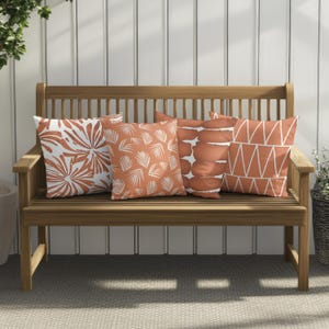 Burnt Orange Terracotta Outdoor Pillow Cover Collection #2, Patio & Sofa Seating, Deck and Balcony Decor, Front Porch Housewarming Gift