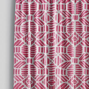 Hot Pink Contemporary Living or Dining Room Drapes, Bedroom or Nursery Window Treatments, Boho Kitchen Cafe Curtains or Bathroom Valance,