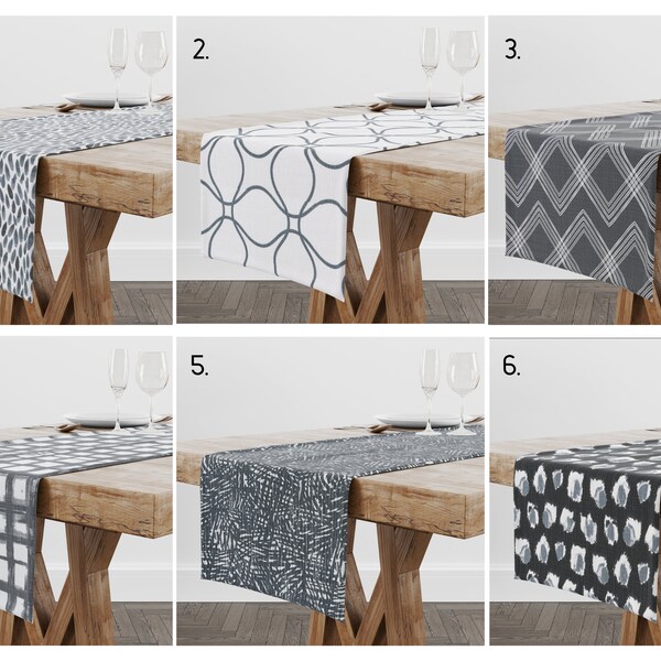 Grey Table Runner Etsy