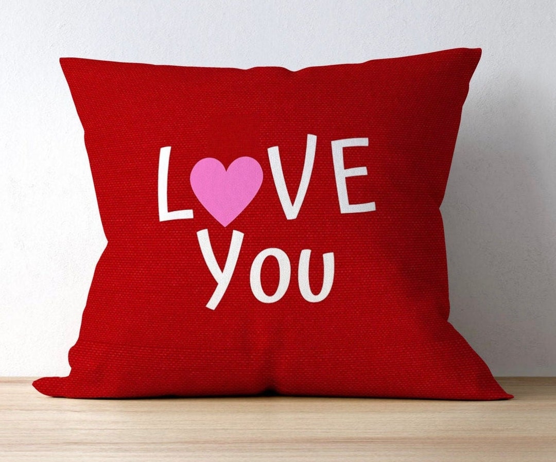 Valentine Pillow Cover Love You Pillow Valentine Decor Etsy UK