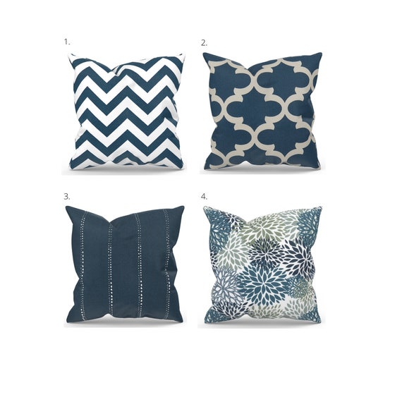 Blue Outdoor Pillow Covers Blue and White Decor Outdoor Etsy