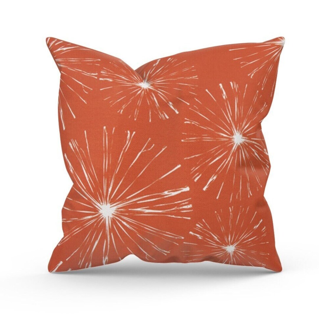 Orange Outdoor Pillow Cover for Outdoor Living Area Couch Etsy