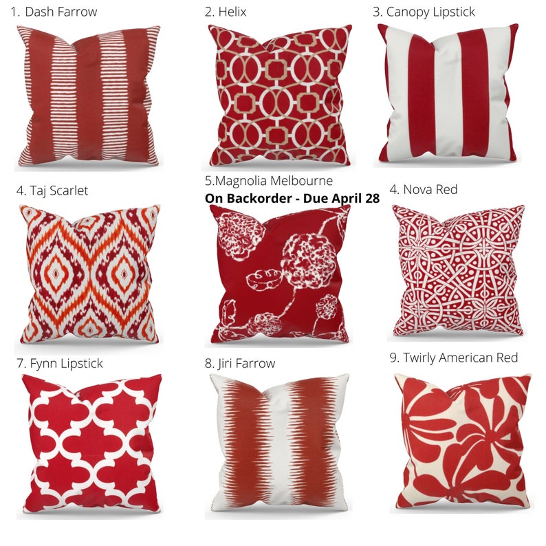 Red Outdoor Pillow Covers Outdoor Cushions Patio Pillows Outdoor Decor Patio Decor Patio Cushions Red Outdoor Decor Home Decor Home Living Jewellerymilad Com