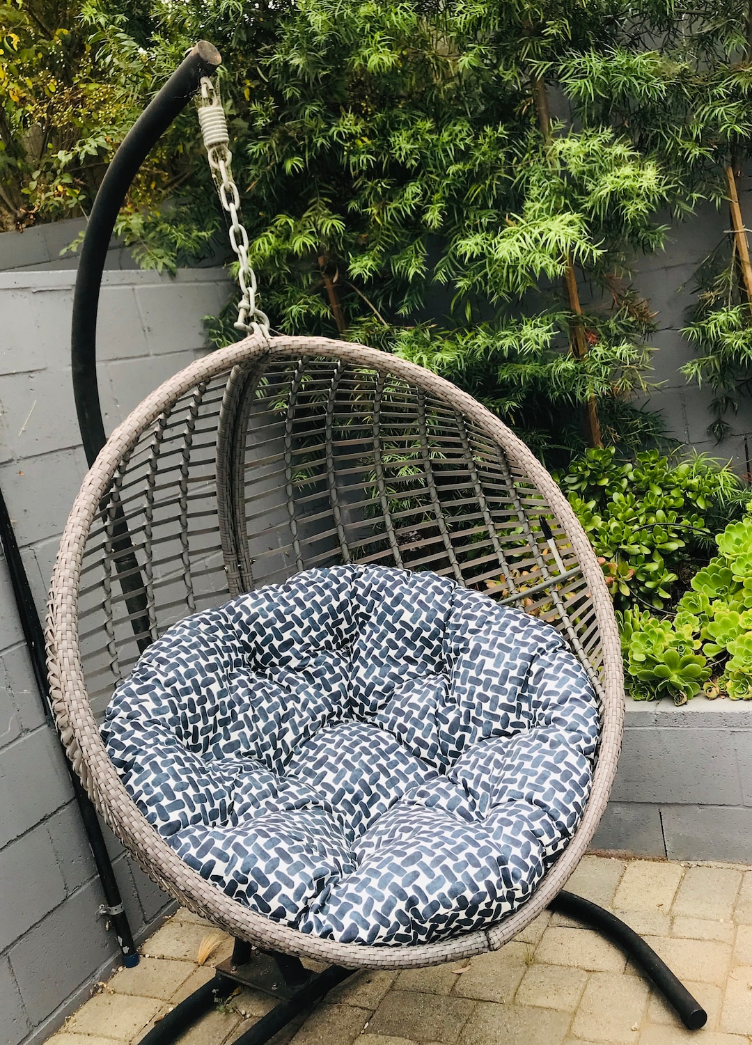 Pod Chair Cushion Cover for Swinging Egg Chair, Pod Replacement Pillow