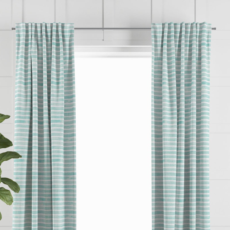 Aqua Curtains - Etsy