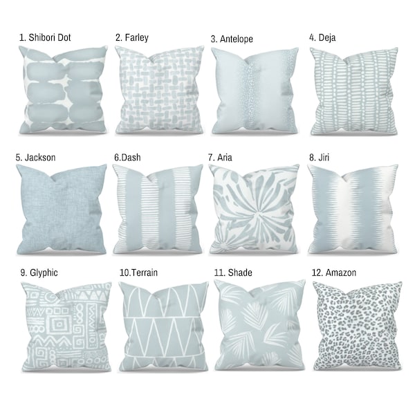 Light Blue Pillow Etsy