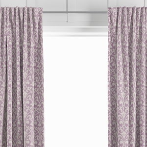 Light Purple Curtain Panels for Dining Room or Kitchen Decor, Window Treatments for Living & Family Room, Drapes for Bedroom or Nursery