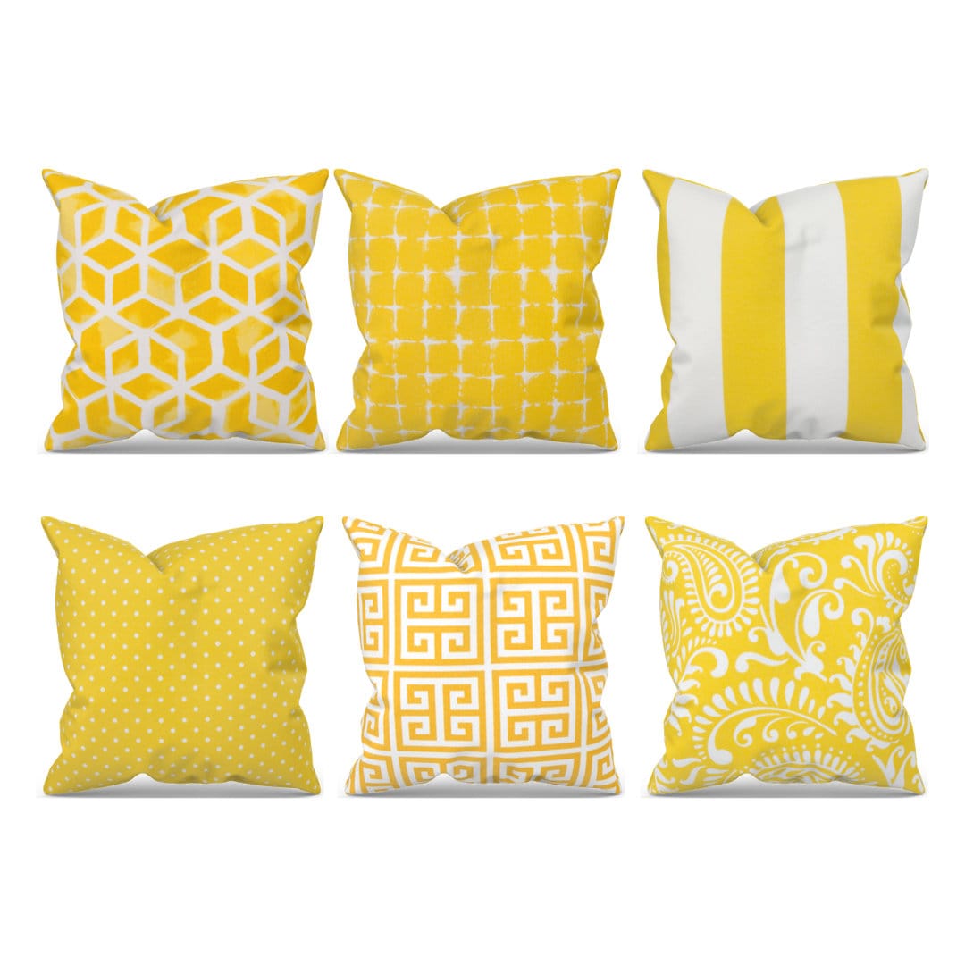 Yellow Outdoor Pillow Cover for Outdoor Living Area Couch Etsy