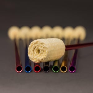 Pair of (2) colourful fire eating hollow vapour torches - Handmade & hand stitched! Mix and match colours!