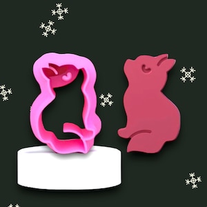 Little Fox Clay Cutter, 3D Printed Polymer Clay Fox Imprint Cutter, Foxy Animal Earrings Pendant Charm Making Tool