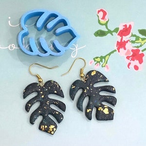 Polymer Clay Monstera Leaf Cutter, 3D Printed Earrings Pendant Cutter, Tropical Leaf Shaped Cookie Cutter