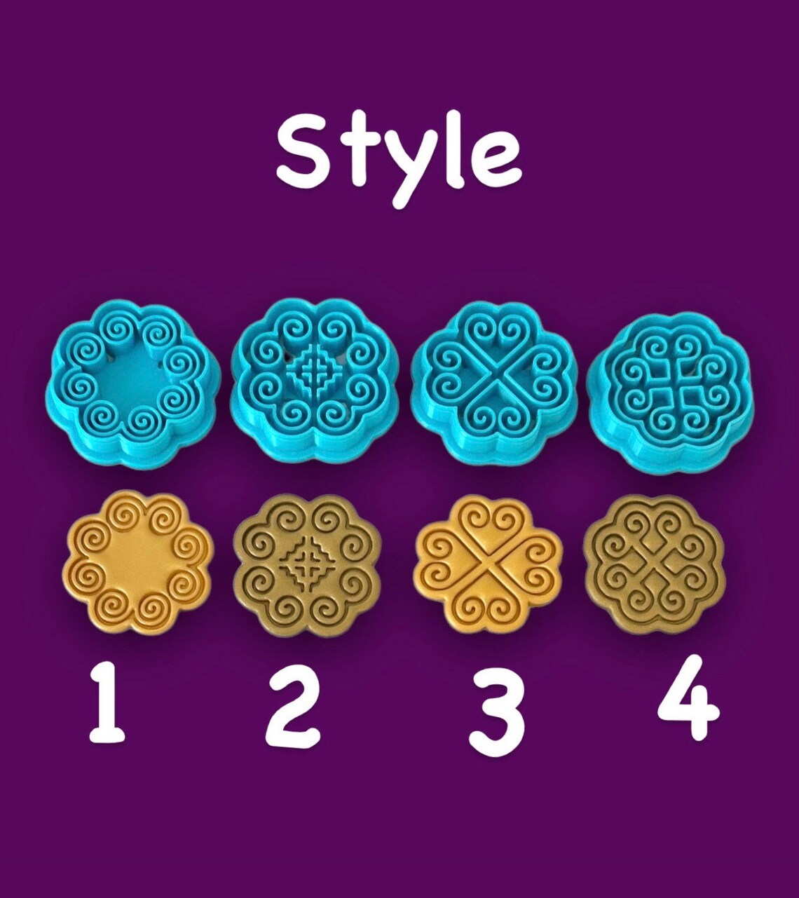 Hmong Clay Imprint Cutters Hmong Elephant Foot Ram Heart Etsy