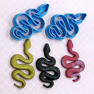 Snake Shaped Clay Cutter, 3D Printed Polymer Clay Cutter, Fondant Cookie Cutter, Jewelry Making Tool image 4