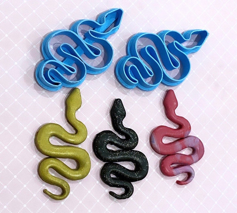 Snake Shaped Clay Cutter, 3D Printed Polymer Clay Cutter, Fondant Cookie Cutter, Jewelry Making Tool image 4