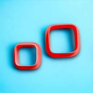 Square Shaped Clay Cutter, Simple Geometric Polymer Clay Jewelry Making Cutter, 3D Printed Cookie Cutter