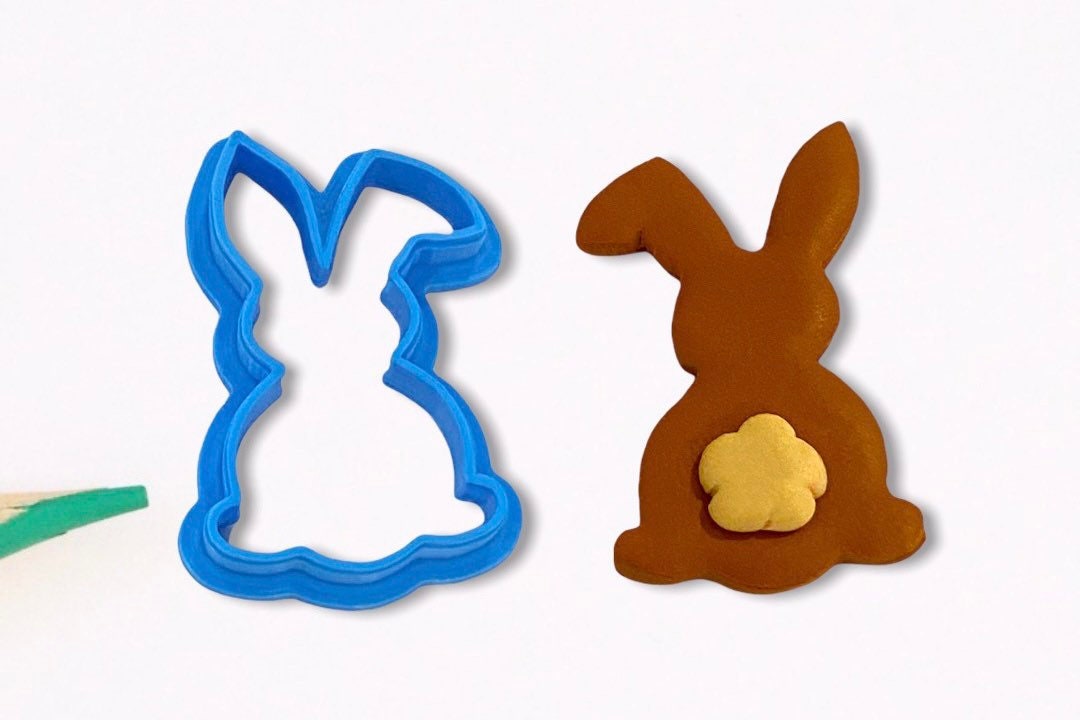 Bunny Shaped Clay Cutter, 3D Printed Polymer Clay Rabbit Cutter, Bunny ...
