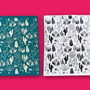 Cactus Silkscreen Stencil, Polymer Clay Cactus Land Silkscreen, Reusable Silk Screen for Polymer Painting, Clay Jewelry Making Tool