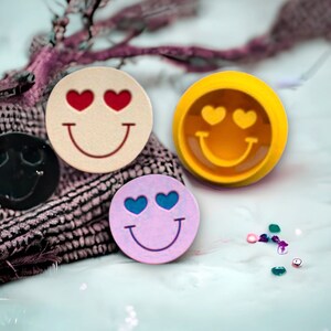 Smile Heart Emoji Polymer Clay Cutter for Handmade Jewelry, Crafting, and DIY Projects