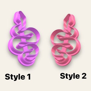 Snake Shaped Clay Cutter, 3D Printed Polymer Clay Cutter, Fondant Cookie Cutter, Jewelry Making Tool image 5