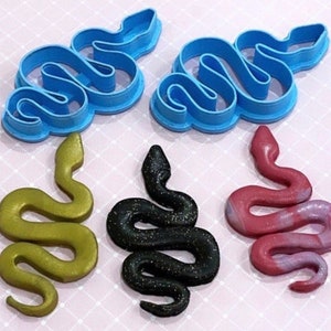 Snake Shaped Clay Cutter, 3D Printed Polymer Clay Cutter, Fondant Cookie Cutter, Jewelry Making Tool