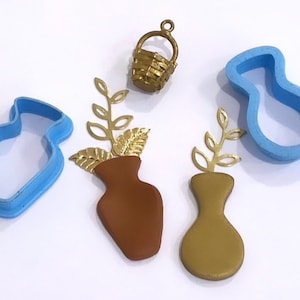 Vase Shaped Clay Cutter, 3D Polymer Clay Jewelry Making Cutters, Vase Fondant Cookie Cutter