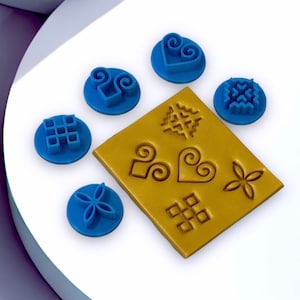 Hmong Symbol Stamps, Hmong House Heart Rice Seed Leaf Ram Texture Stamp, Polymer Clay Jewelry Making Tool