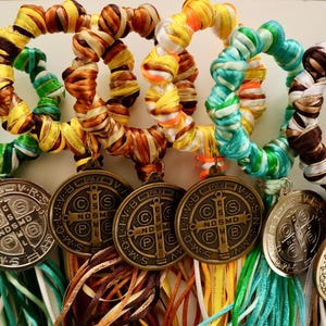 Benedictine Door Blessing, St Benedict Medal , Catholic Blessing, Religious Housewarming gift, Colorful Door Blessing, Extra large ornament