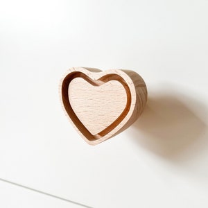 Heart furniture handle made of wood a heart-shaped decoration of your interior in the children's room Hemnes changing table baby room furniture knob door handle