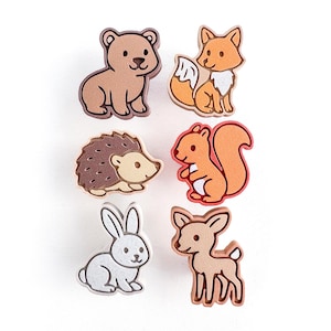 Möbelgriff Waldtier 6er Set für Kinderzimmer Kommode und Schrank | Griff Kommode Hemnes | Babyzimmer |  Pax Schrank Möbelknopf | Wickeltisch