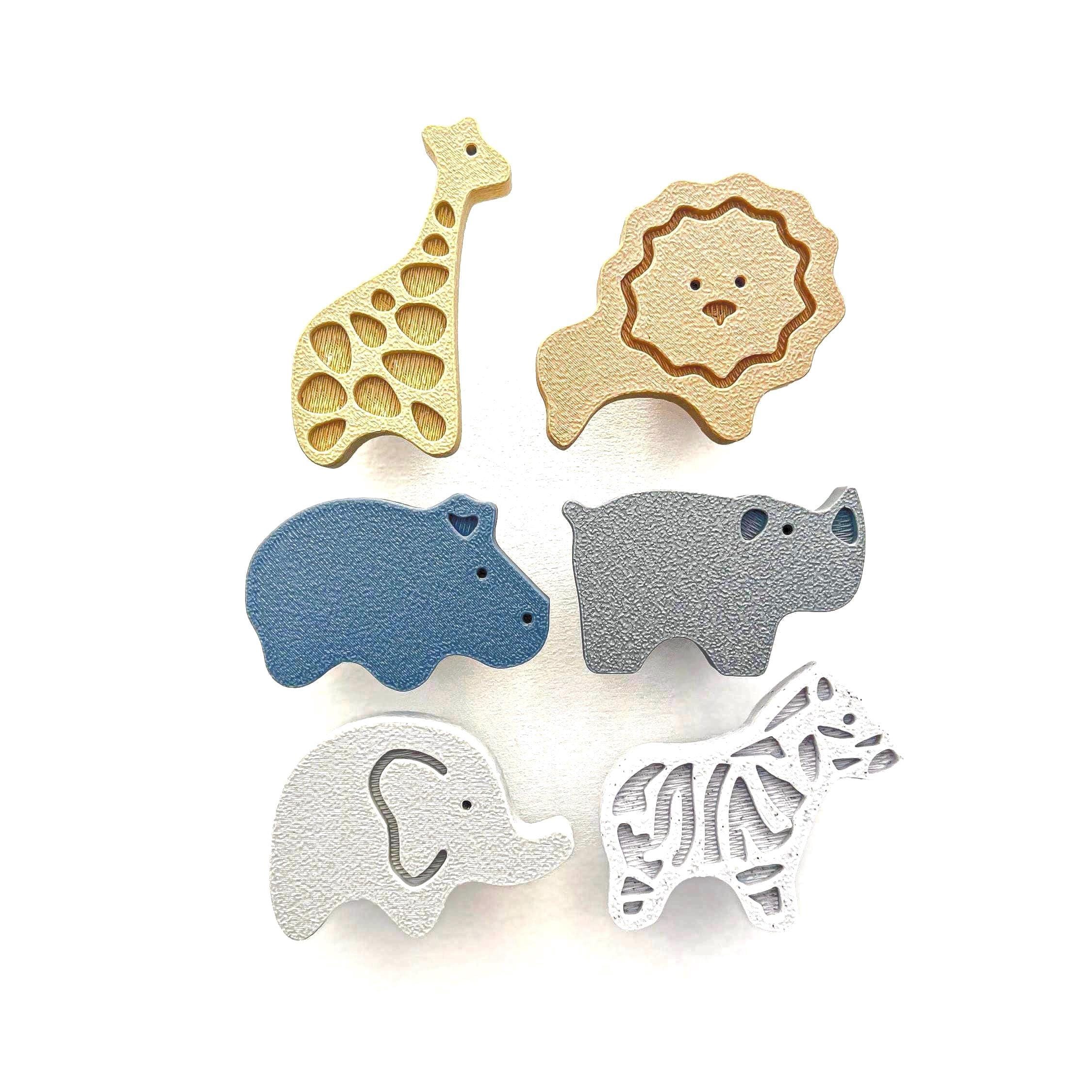 Safari Meubelknop 6-delige Set voor Kinderkamer en Ladenkasten | Hemnes en Pax Kast | Babykamer en Commode Decoratie