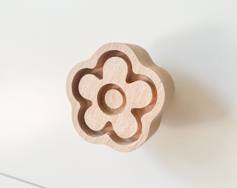 Blume Möbelgriff aus Holz