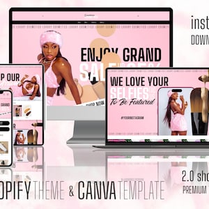 Modern Pink Design For Cosmetics Website Shopify and Wix Setup Service Boutique website Banners and setup for any business