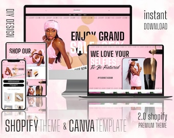 Modern Pink Design For Cosmetics Website Shopify and Wix Setup Service Boutique website Banners and setup for any business