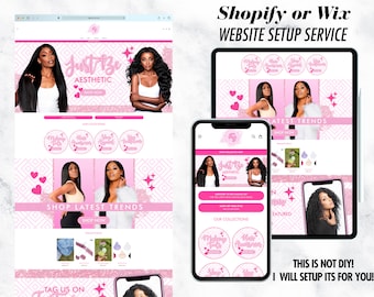 Light Pink Beauty Supplies Website Template | Makeup & Accessories Design