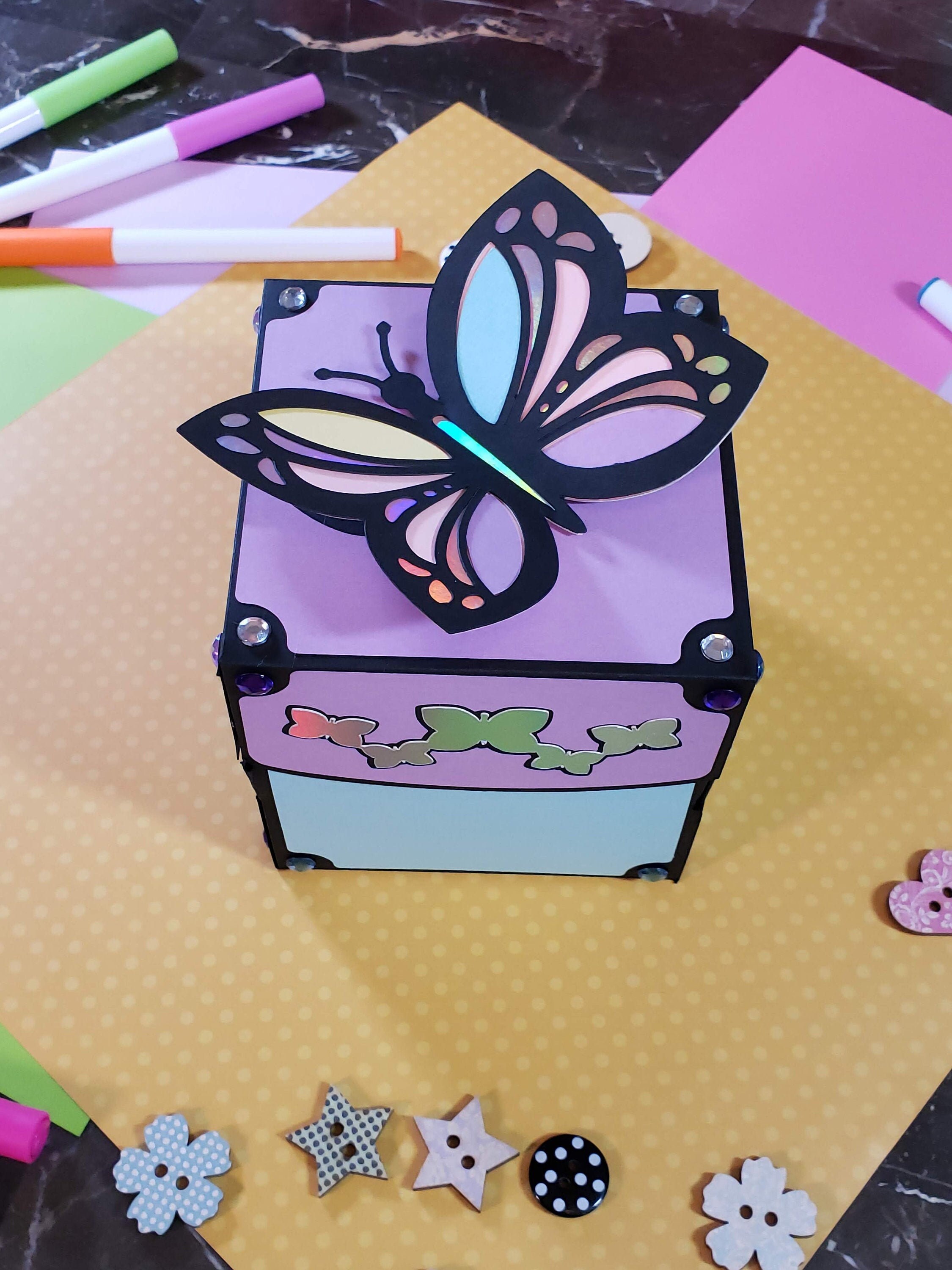 Holographic Explosion Box / Custom Box / Butterfly Box 