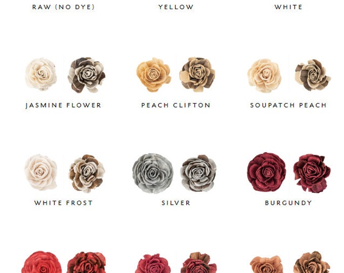 Sola Wood Flower Samples in Your Color Choice Etsy