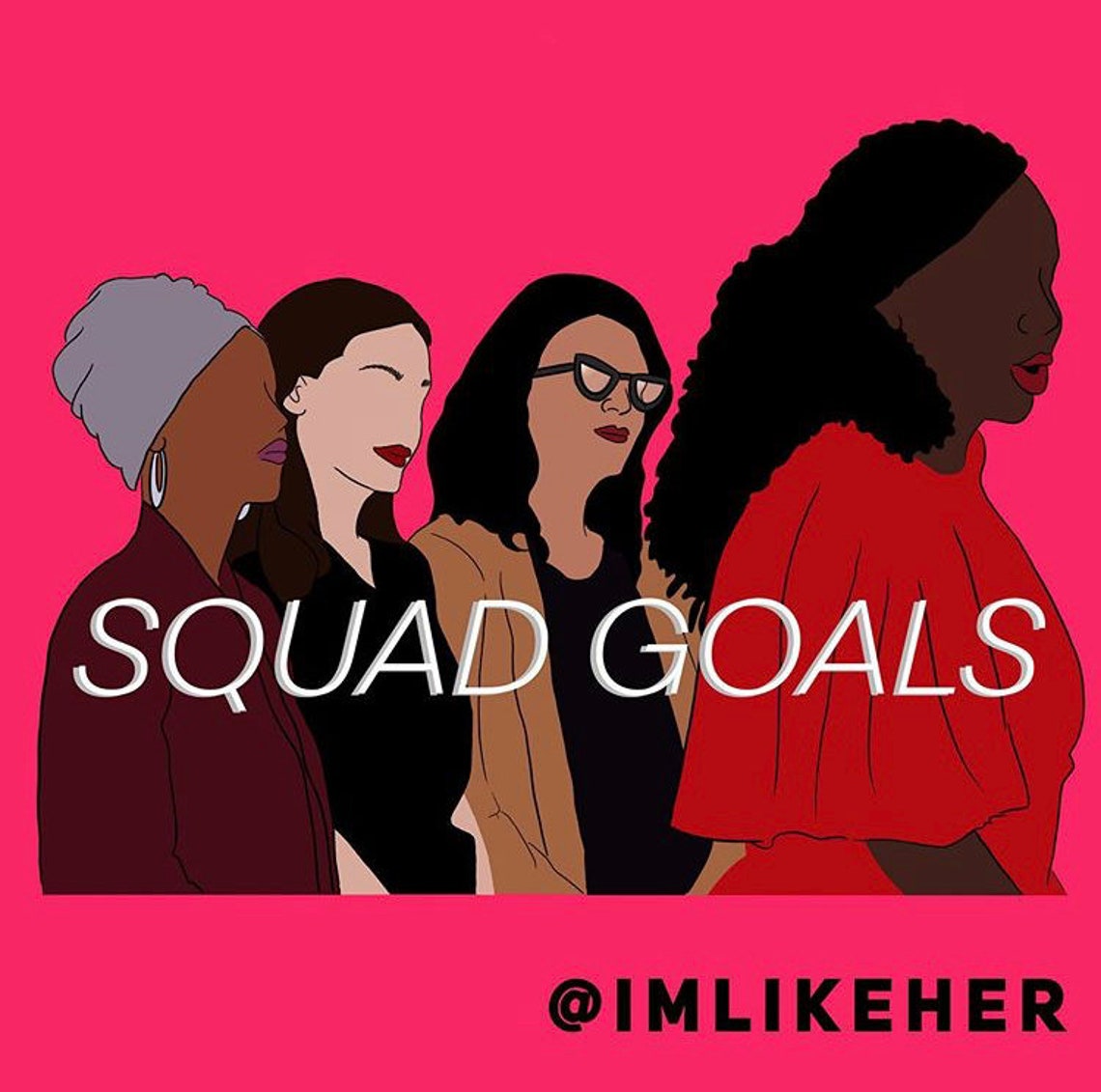 Squad Goals Acrylic Pin & Sticker Etsy