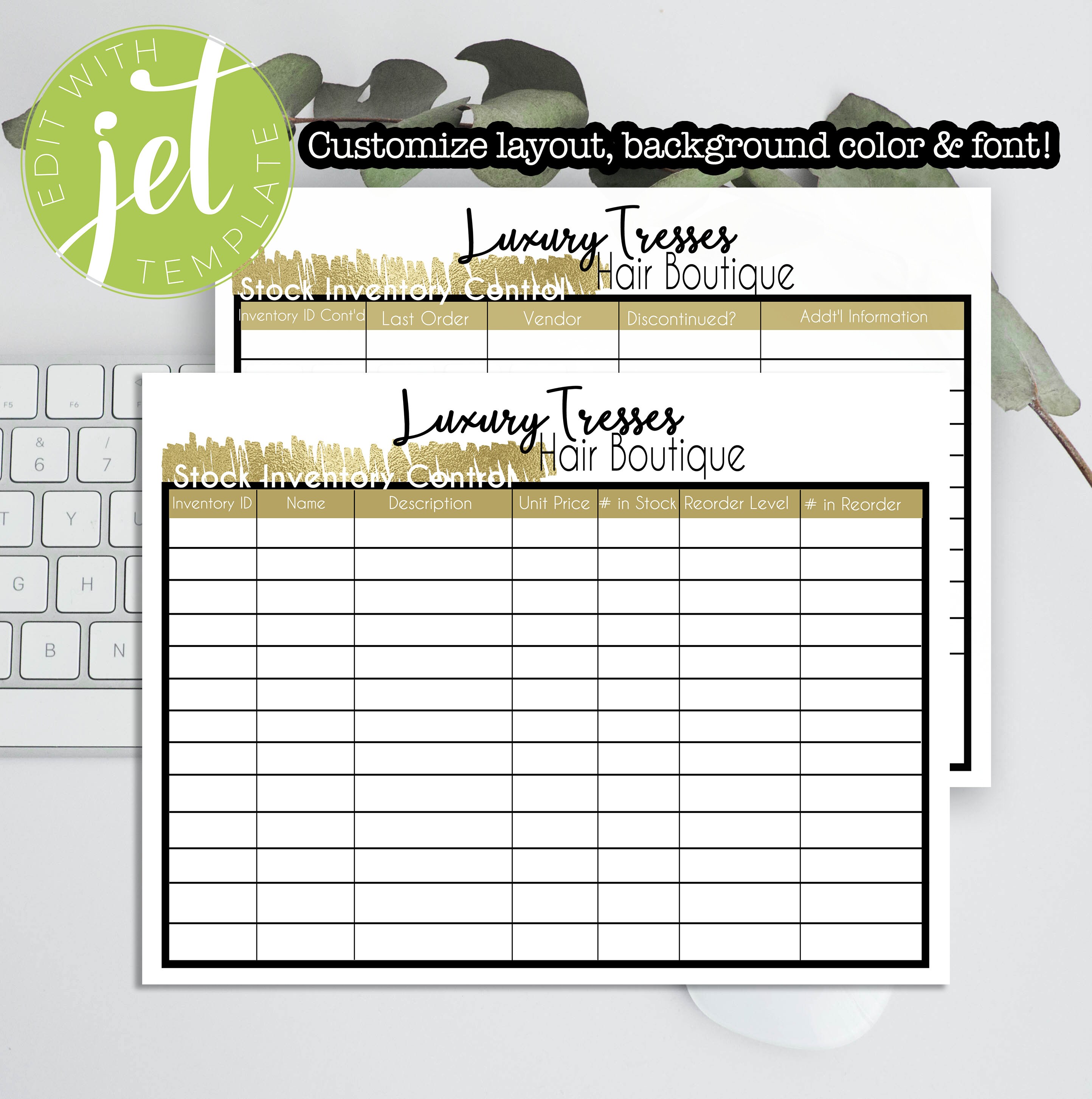 Inventory Template Inventory Spreadsheet Inventory Management - Etsy
