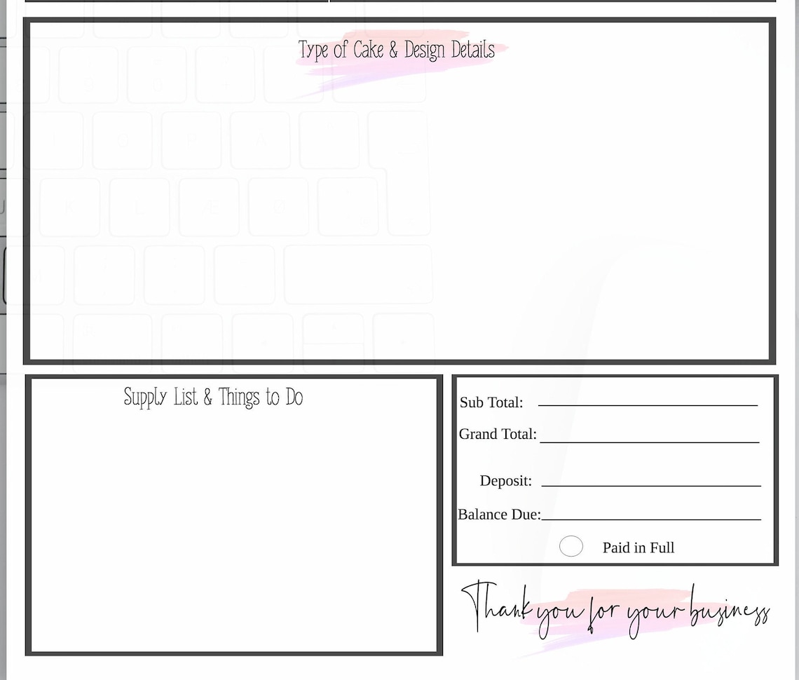Baked Goods Order Form Template Baked Goods Order Form Template
