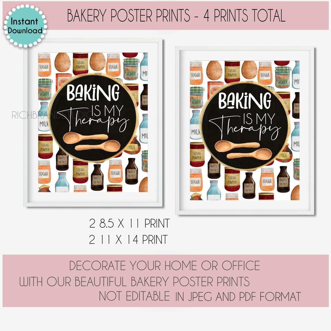Bakery Art Decor Bakery Poster Bakery Print Bakery PNG - Etsy