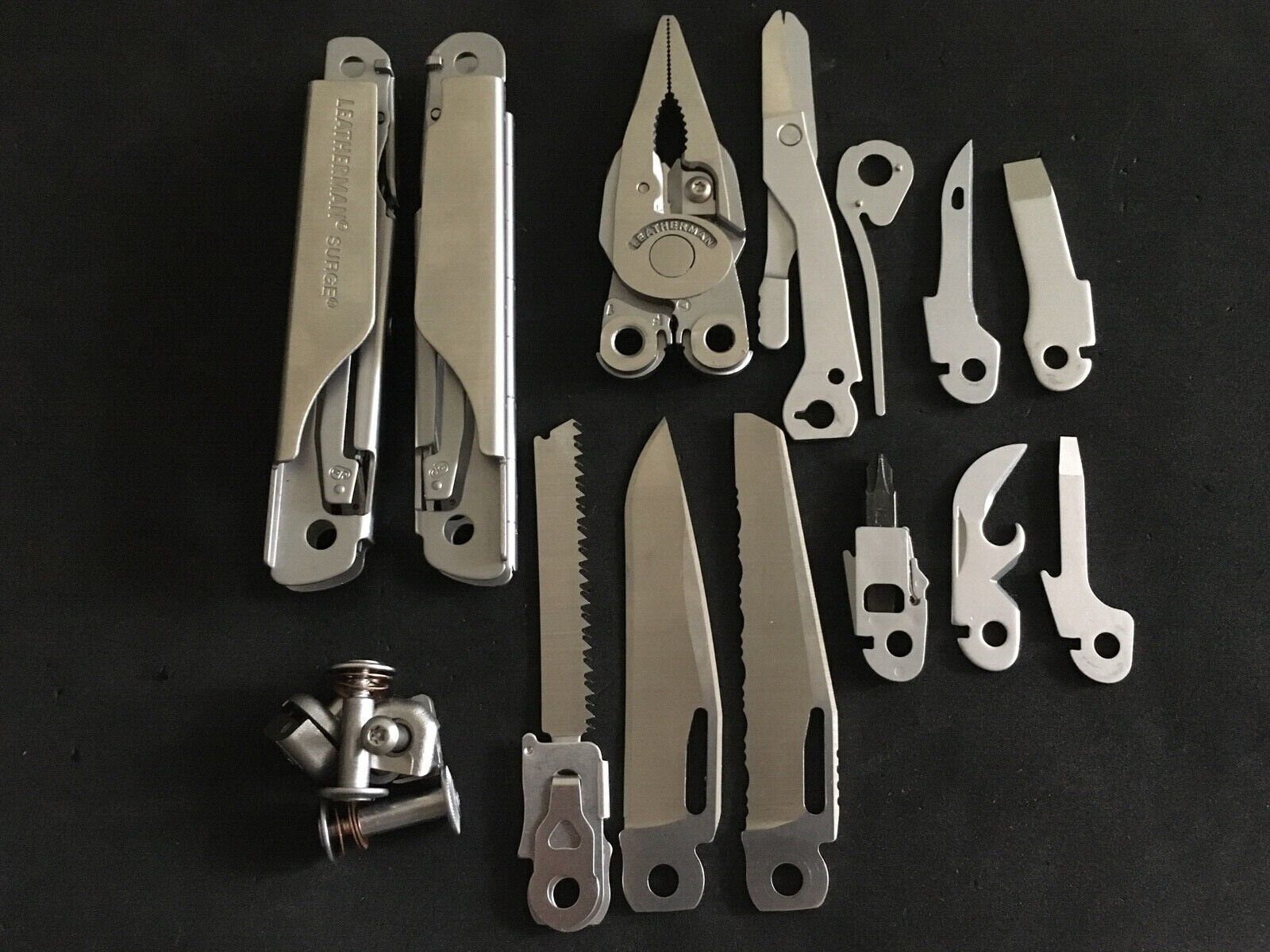 Leatherman Rev Multitool, knife, plier, package opener Parts for Mods or  Repairs