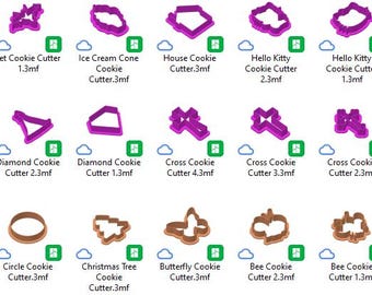 40 Unique Cookie Cutter Shapes 3 Inch Max Width/Length - STL Pack Designed for 3D Printing