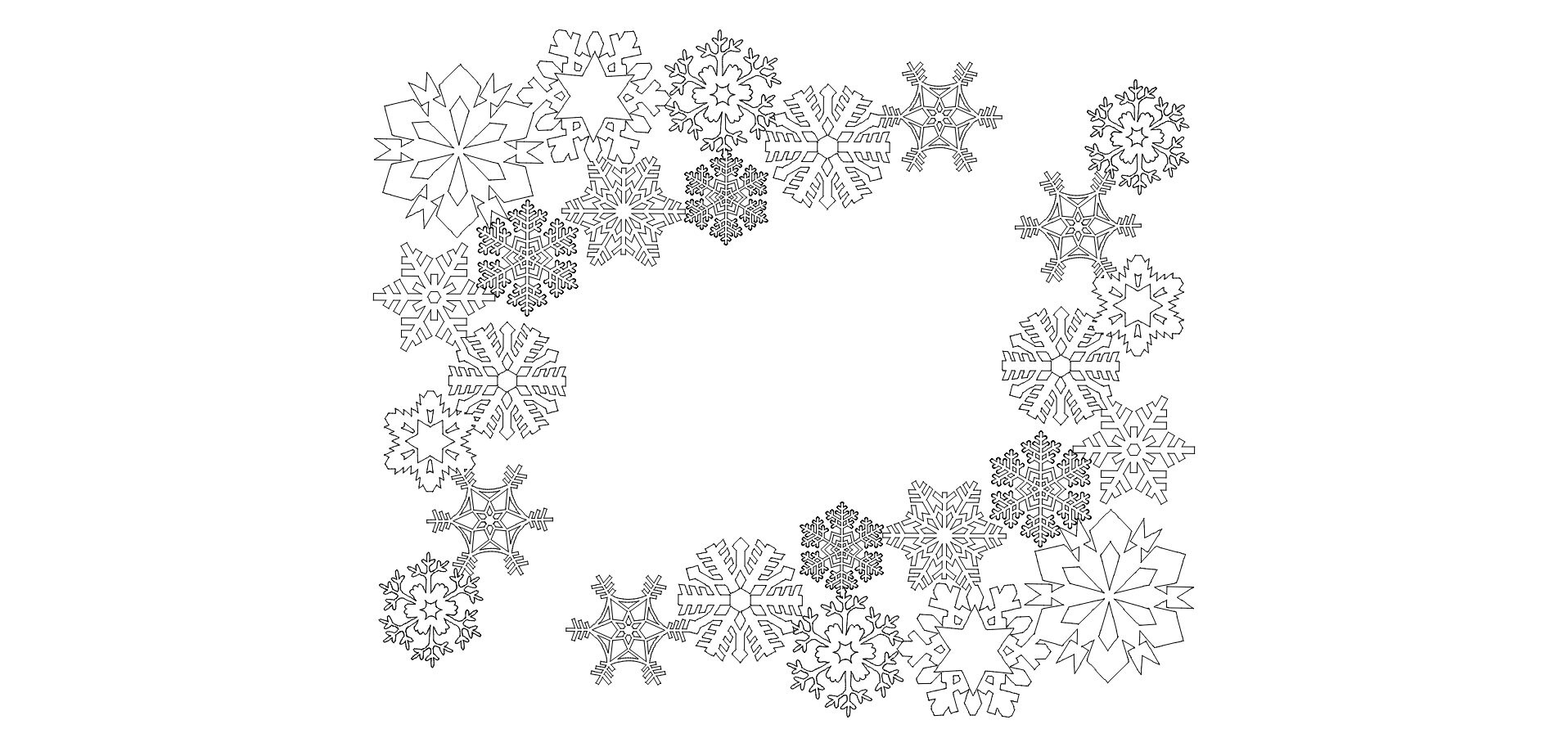 Snowflake Corner Banner .svg .dxf .ai Etsy