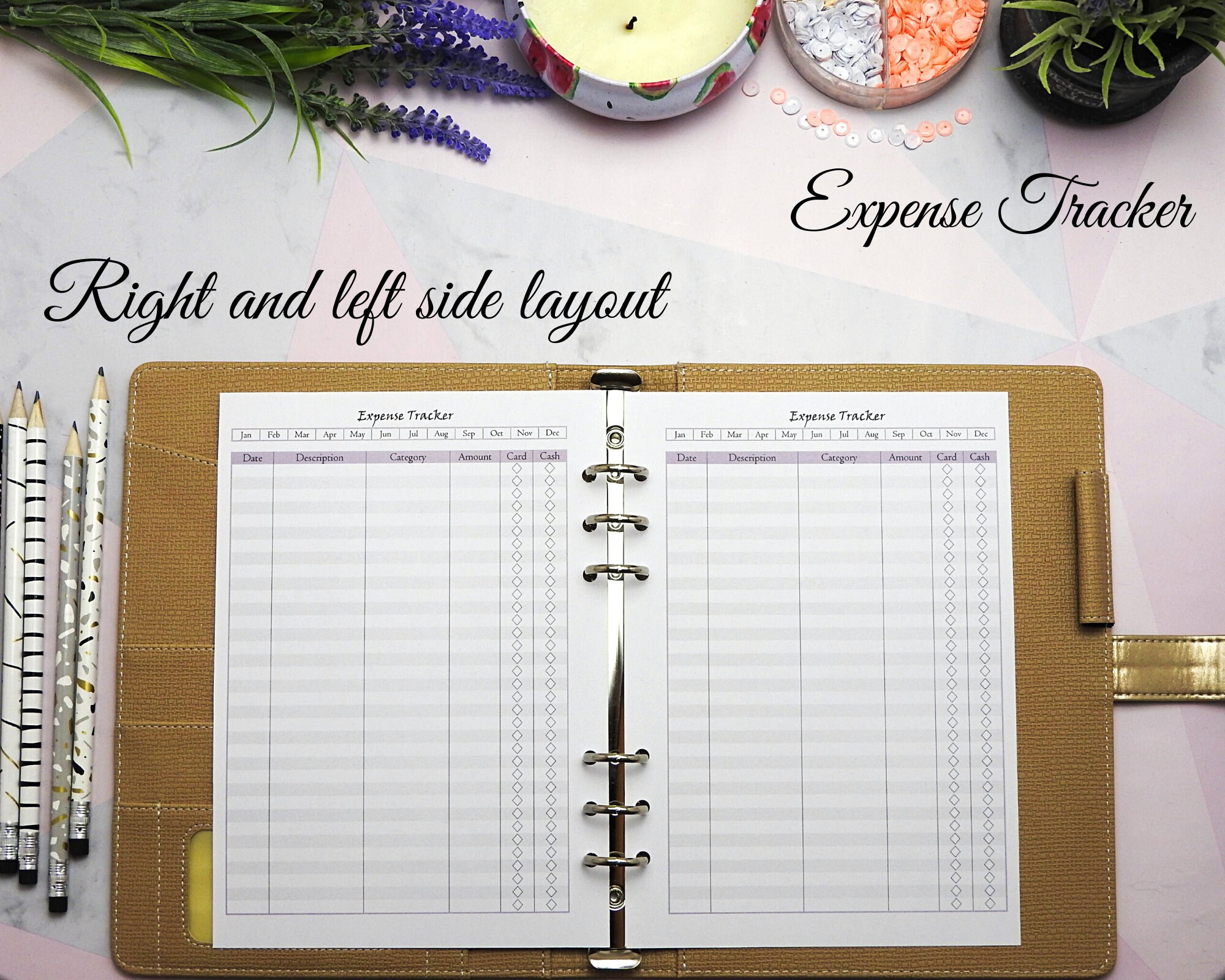 Happy planner expense tracker half sheet printable - frosdbuy