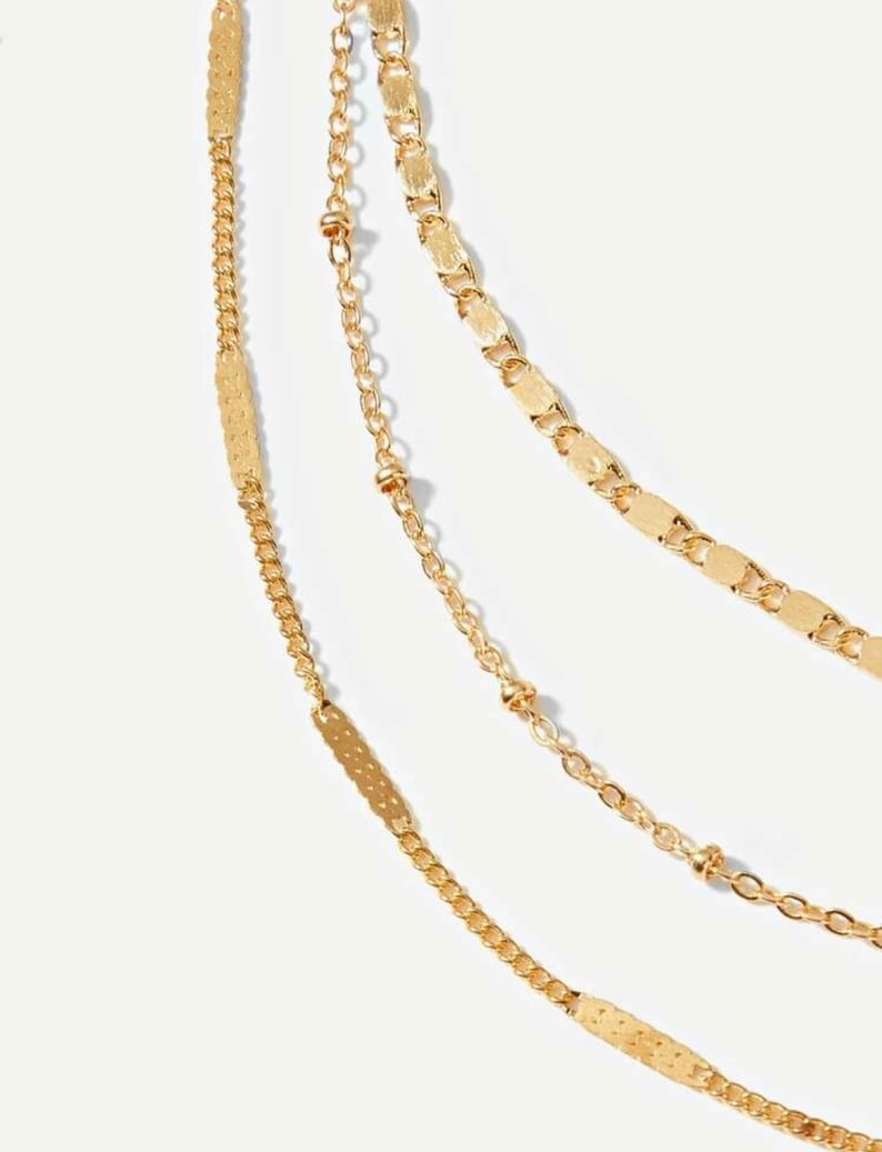 New Years Eve Jewelry Festive Jewelry Gift Multi Strand Gold Choker Necklace Formal Event Jewelry Stunning Gold Choker Necklace