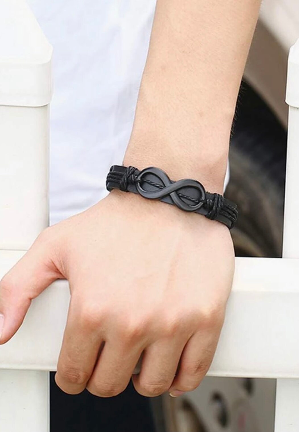 Infinity mens bracelet Clearance